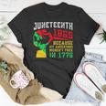 Vintage Juneteenth Day My Ancestors Werent Free In 1776 T-shirt Personalized Gifts