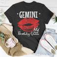 Womens Gemini Birthday Queen Unisex T-Shirt Unique Gifts