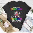 Womens Proud Bonus Mom Of A 2022 Preschool Graduate Unicorn Unisex T-Shirt Unique Gifts