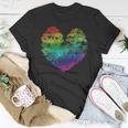Womens Rainbow Cloudy Heart Lgbt Gay & Lesbian Pride Gift Unisex T-Shirt Unique Gifts