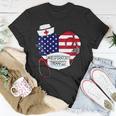 Womens Respiratory Therapist Love America 4Th Of July For Nurse Dad Unisex T-Shirt Funny Gifts