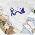 Alopecia Warrior Butterfly Blue Ribbon Alopecia Support Alopecia Awareness Unisex T-Shirt Unique Gifts