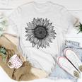 Be Kind Sunflower Minimalistic Flower Plant Artwork Unisex T-Shirt Unique Gifts