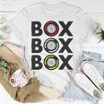 Box Box Box F1 Tyre Compound Design V2 Unisex T-Shirt Funny Gifts