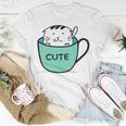 Cute Cat In Mug Unisex T-Shirt Funny Gifts