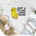 Cute Duck Just A Boy Who Loves Ducks Unisex T-Shirt Funny Gifts