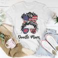 Doodle Mom Happy 4Th Of July American Flag Day Unisex T-Shirt Funny Gifts