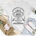 Drinking Coffee Since 1955 Aged Perfectly 67Years Of Awesomenss Unisex T-Shirt Funny Gifts