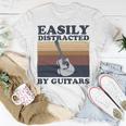 Easily Distracted By Guitars Quote For A Guitar Player Racerback Unisex T-Shirt Funny Gifts