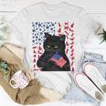 Funny Black Cat Independence Flag 633 Shirt Unisex T-Shirt Funny Gifts