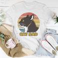 Funny Cat Dad Fathers Day Unisex T-Shirt Unique Gifts