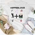 Funny Coolgiftcute Coffee Jazz Jazzmusiccoffeejazz Loverjazz Musicnashvillevintageguitar Unisex T-Shirt Funny Gifts