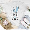 Funny Cute Pastel Blue Bunny Im All Ears Rabbit Happy Easter Day Gift For Girls Women Mom Mommy Family Birthday Holiday Christmas Unisex T-Shirt Funny Gifts