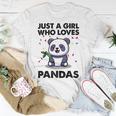 Funny Just A Girl Who Loves Pandas 651 Shirt Unisex T-Shirt Funny Gifts