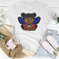 Haiti Haitian Love Flag Princess Girl Kid Wings Butterfly Unisex T-Shirt Unique Gifts