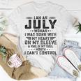 I Am An July Woman I Was Born With My Heart On My Sleevepng V2 Unisex T-Shirt Funny Gifts