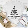 Keep Calm Let Postal Worker Handle It Postal Worker T-shirt Personalized Gifts