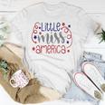 Little Miss America 4Th Of July Girls Usa Patriotic Unisex T-Shirt Unique Gifts