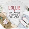 Lollie Grandma Lollie The Woman The Myth The Legend T-Shirt Funny Gifts
