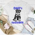 Miniature Schnauzer At Home Dads Favourite Multi Tasking Dog Unisex T-Shirt Funny Gifts