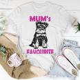 Miniature Schnauzer At Home Mums Favourite Multi Tasking Dog Unisex T-Shirt Funny Gifts