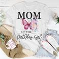 Mom 1St First Birthday Matching Family Butterfly Floral Unisex T-Shirt Funny Gifts