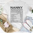 Nanny Grandma Nanny Nutritional Facts T-Shirt Funny Gifts