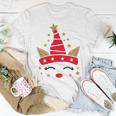 New Christmas Unicorn Face Santicorn Cute Unisex T-Shirt Funny Gifts