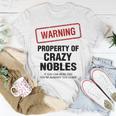 Nobles Name Warning Property Of Crazy Nobles T-Shirt Funny Gifts