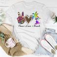 Peace Love Beach Summer Vacation Beach 185 Shirt Unisex T-Shirt Funny Gifts