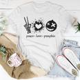 Peace Love Pumpkin Halloween Unisex T-Shirt Funny Gifts