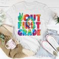 Peace Out First 1St Grade Graduation Last Day Of School Unisex T-Shirt Unique Gifts