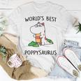 Poppy Grandpa Worlds Best Poppysaurus T-Shirt Funny Gifts