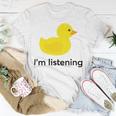 Programmer Rubber Duck Sticker Unisex T-Shirt Funny Gifts