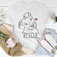 Rescue Dog Pitbull Rescue Mom Adopt Dont Shop Pittie Raglan Baseball Tee Unisex T-Shirt Unique Gifts