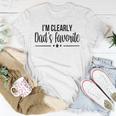 Womens Im Clearly Dads Favorite Son Daughter Funny Cute Unisex T-Shirt Unique Gifts
