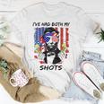 Womens Lincoln 4Th Of July Ive Had Both My Shots Funny Men Women V-Neck Unisex T-Shirt Unique Gifts