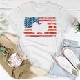 Womens Pomeranian For Dog Mom Dog Dad Usa Flag 4Th Of July Unisex T-Shirt Funny Gifts
