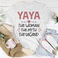 Yaya Grandma Yaya The Woman The Myth The Legend T-Shirt Funny Gifts