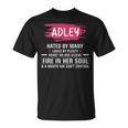 Adley Name Adley Hated By Many Loved By Plenty Heart On Her Sleeve T-Shirt