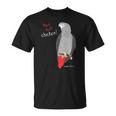 African Grey Parrot Red Butt Chicken Unisex T-Shirt