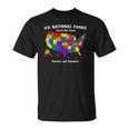 All 63 Us National Parks Design For Campers Hikers Walkers Unisex T-Shirt