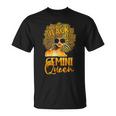 Black Women Afro Hair Art Gemini Queen Gemini Birthday Unisex T-Shirt