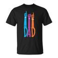 Dad Papa Father Colorful Asl American Sign Language Deaf T-shirt