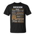Dickson Name Dickson Born To Rule T-Shirt