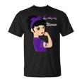 Epilepsy Warrior Strong Women Purple Ribbon Epilepsy Epilepsy Awareness V2 Unisex T-Shirt