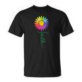 Faith Cross Flower Rainbow Christian Gift Unisex T-Shirt