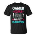 Gamer Couple Perfect Relationship Video Gamer Gaming Unisex T-Shirt