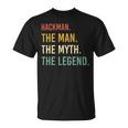 Hackman Name Shirt Hackman Family Name Unisex T-Shirt