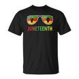 Juneteenth Sunglasses Black Pride Flag Fists Men Women Unisex T-Shirt